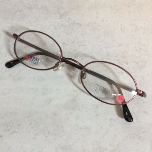 NWT Trend Setters dark pink oval metal eyeglasses new old stock